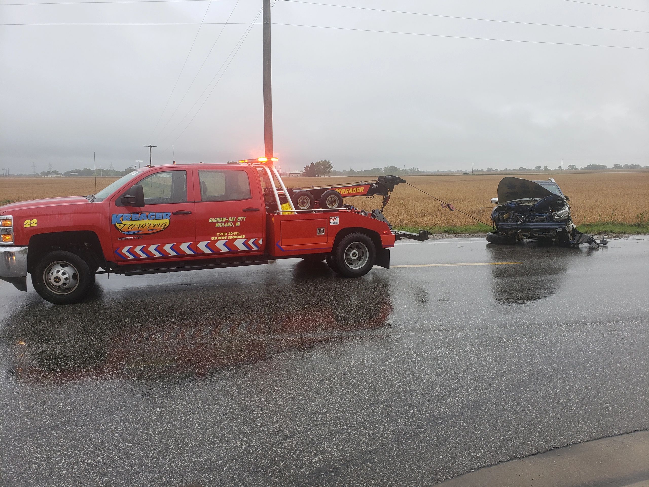 Tow truck active roadside recovery